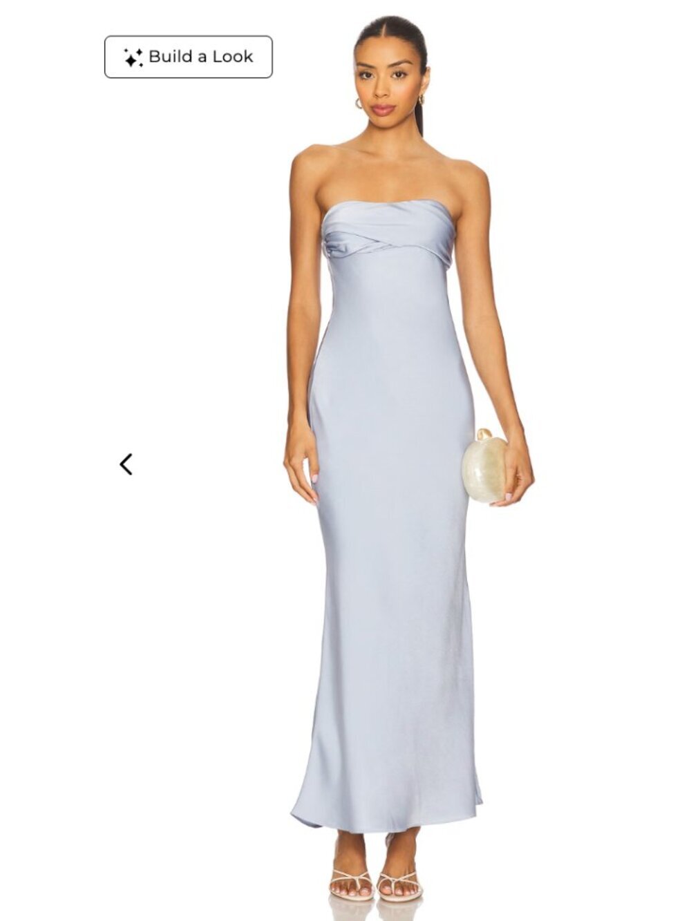 NIA Tana Strapless Dress in Pale Blue Medium $108